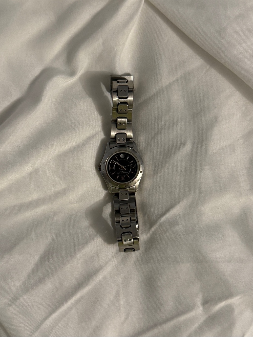 Men's Stainless Steel Bracelet Watch - Black Dial